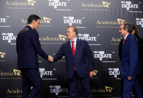 Pedro Sánchez (PSOE), Pablo Casado (PP), Pablo Iglesias (Unidas Podemos), Alberti Rivera (Ciudadanos) y Santiago Abascal (VOX) protagonizaron el único debate entre los candidatos en la campaña electoral de las elecciones generales que se celebran el 10 de noviembre de 2019.