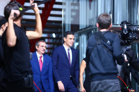 Pedro Sánchez (PSOE), Pablo Casado (PP), Pablo Iglesias (Unidas Podemos), Alberti Rivera (Ciudadanos) y Santiago Abascal (VOX) protagonizaron el único debate entre los candidatos en la campaña electoral de las elecciones generales que se celebran el 10 de noviembre de 2019.