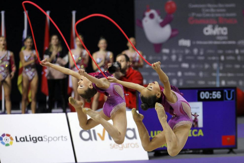 El campeonato de España de Gimnasia Rítmica congrega a 15.000 personas en Pamplona.