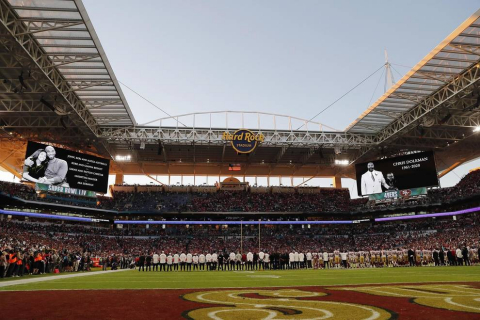 Imágenes del espectacular encuentro entre los Chiefs de Kansas City y los 49ers de San Francisco en el partido disputado en el Hard Rock Stadium de Miami.