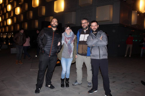 David Broncano, Quequé e Ignatius Farray han creado su propio género teatral, a caballo entre el programa de radio y los monólogos humorísticos. El 1 de febrero llegaron al Navarra Arena para disfrute de sus muchos seguidores.