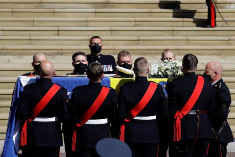 Fotos del funeral del duqeud e Edimburgo, celebrado este sábado en la capilla de San Jorge