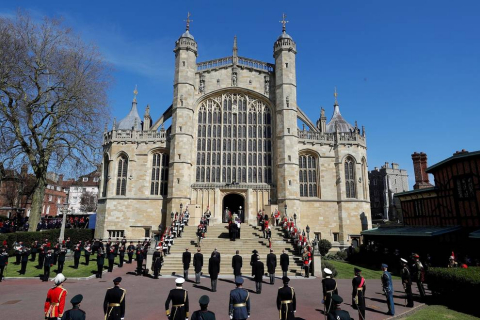 Fotos del funeral del duqeud e Edimburgo, celebrado este sábado en la capilla de San Jorge