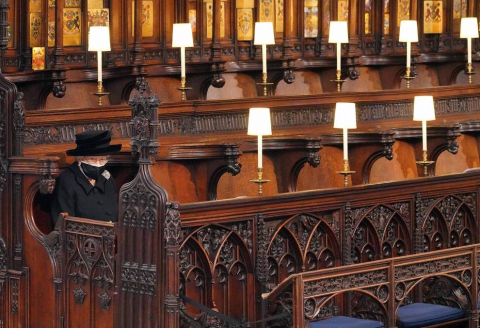 Fotos del funeral del duqeud e Edimburgo, celebrado este sábado en la capilla de San Jorge