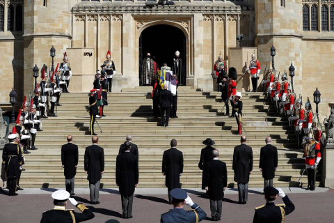 Fotos del funeral del duqeud e Edimburgo, celebrado este sábado en la capilla de San Jorge