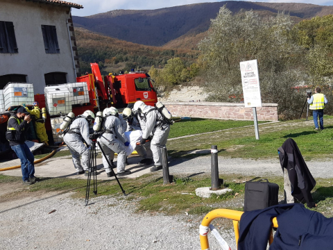 Fotos de los simulacros de emergencia en Eugi.
