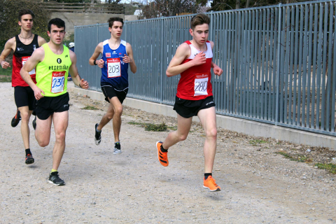 Participantes en el Campeonato Navarro de Cross Corto celebrado en Cascante
