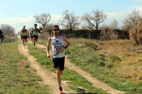 Participantes en el Campeonato Navarro de Cross Corto celebrado en Cascante