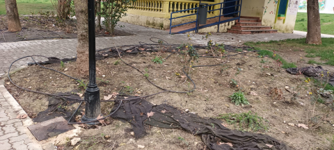 Un lector advierte del completo abandono de la zona verde alrededor del chalet de Gridillas en San Jorge