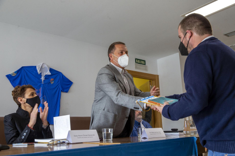 Celebración del centenario del equipo de fútbol Aurrera./