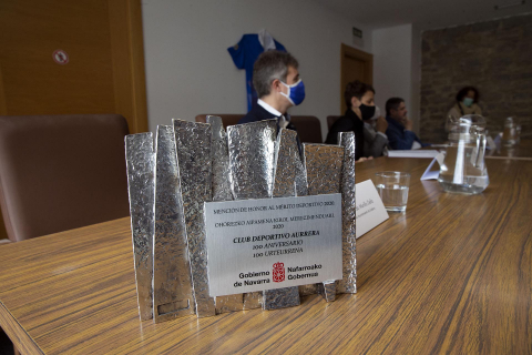 Celebración del centenario del equipo de fútbol Aurrera./