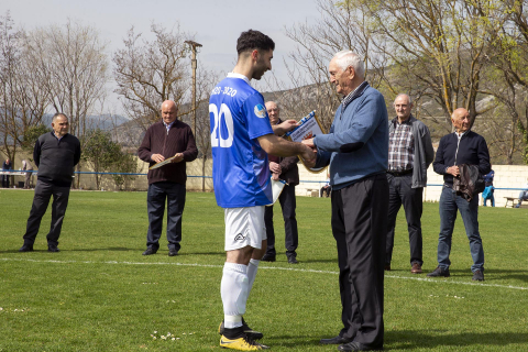 Celebración del centenario del equipo de fútbol Aurrera./