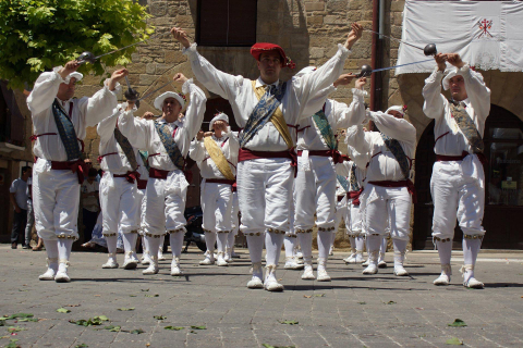 Imágenes de los 50 años del grupo de danzas Rocamador de Sangüesa.
