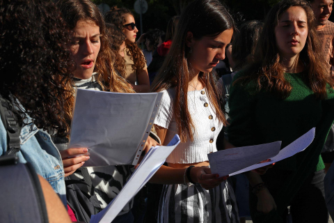 Fotos del comienzo de las pruebas de la Evaluación de Acceso a la Universidad (EvAU) en la UPNA.