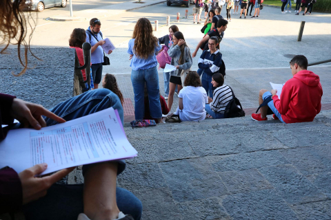 Fotos del comienzo de las pruebas de la Evaluación de Acceso a la Universidad (EvAU) en la UPNA.