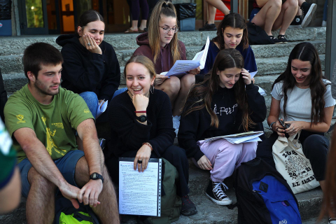 Fotos del comienzo de las pruebas de la Evaluación de Acceso a la Universidad (EvAU) en la UPNA.