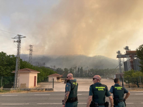 Fotos del incendio entre Obanos y Legarda.