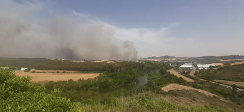 Fotos del incendio producido entre Obanos y Legarda.