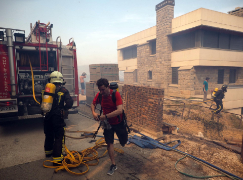 Fotos del incendio producido entre Obanos y Legarda.