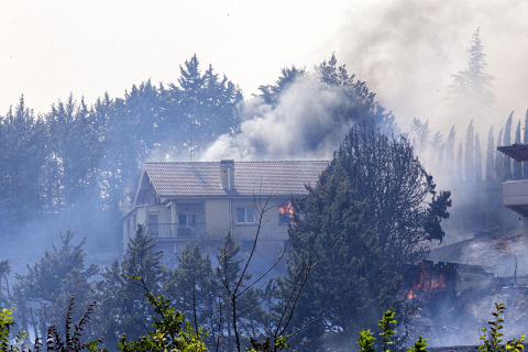 Fotos del incendio producido entre Obanos y Legarda.