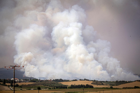 Fotos del incendio producido entre Obanos y Legarda.