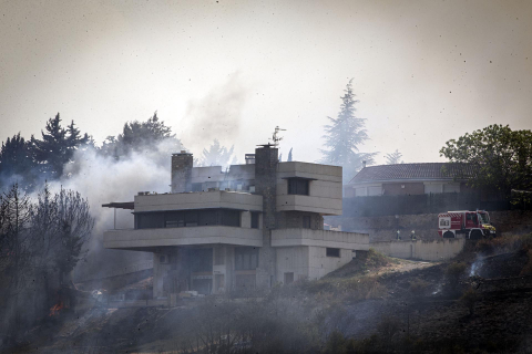 Fotos del incendio producido entre Obanos y Legarda.