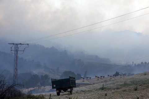 Fotos del incendio producido entre Obanos y Legarda.