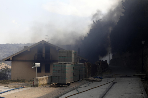 Fotos del incendio producido entre Obanos y Legarda.