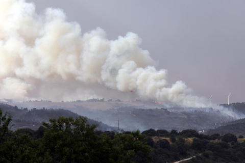Fotos del incendio producido entre Obanos y Legarda.