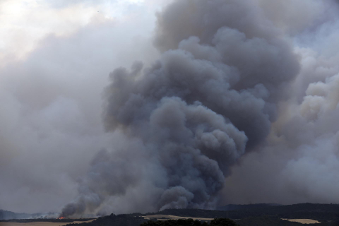 Fotos del incendio producido entre Obanos y Legarda.
