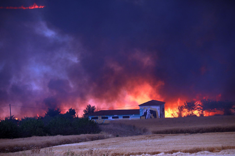 Fotos del incendio producido entre Obanos y Legarda.