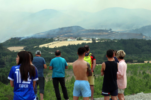 Fotos del incendio producido entre Obanos y Legarda.