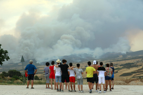 Fotos del incendio producido entre Obanos y Legarda.