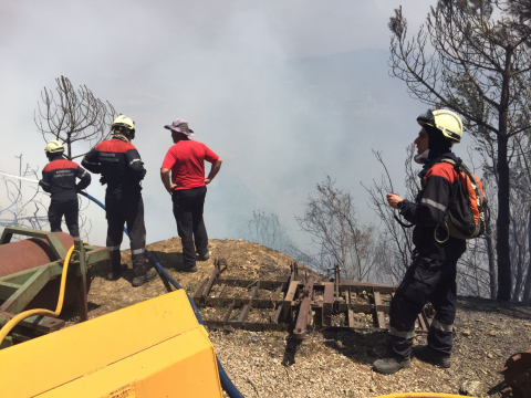 Incendio en San Martín de Unx