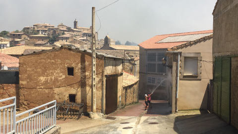 Incendio en San Martín de Unx