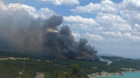 Fotos de los incendios en Navarra este lunes