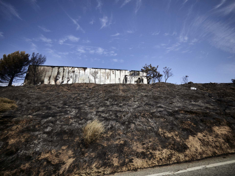 Fotos de los incendios en Navarra y sus efectos este martes.