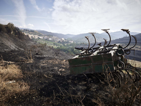 Fotos de los incendios en Navarra y sus efectos este martes.