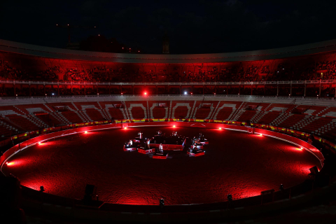 Espectáculo por el centenario de la plaza de toros de Pamplona.