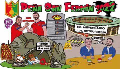 Pancarta de San Fermín 2022
