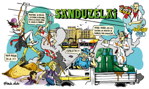 Pancarta de San Fermín 2022