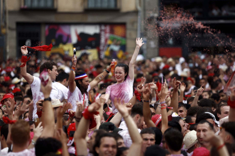 Ambiente previo al chupinazo 2022.