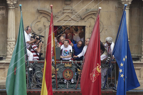 Juan Carlos Unzué, protagonista del chupinazo.