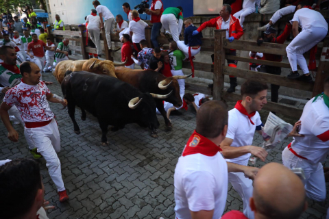 Encierro del 7 de julio 2022. Toros de Núñez del Cuvillo.