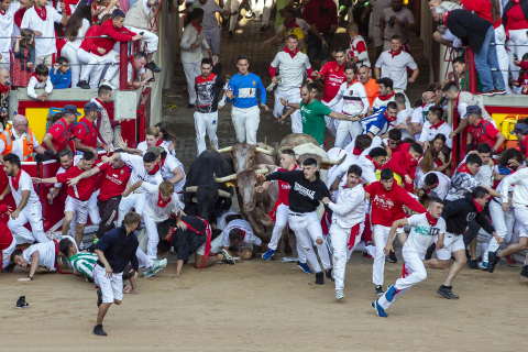 Encierro del 7 de julio 2022. Toros de Núñez del Cuvillo.