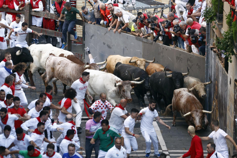 Encierro del 7 de julio 2022. Toros de Núñez del Cuvillo.
