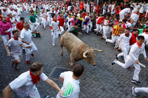 Encierro del 7 de julio 2022. Toros de Núñez del Cuvillo.
