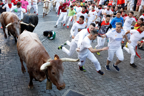 Encierro del 7 de julio 2022. Toros de Núñez del Cuvillo.