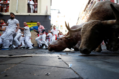 Encierro del 7 de julio 2022. Toros de Núñez del Cuvillo.