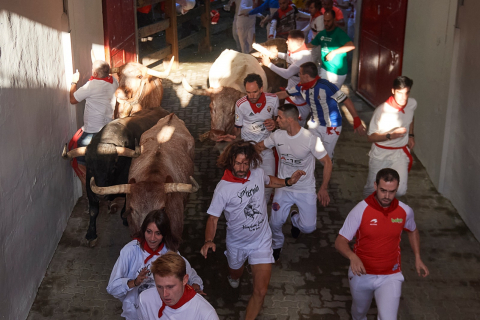 Encierro del 7 de julio 2022. Toros de Núñez del Cuvillo.